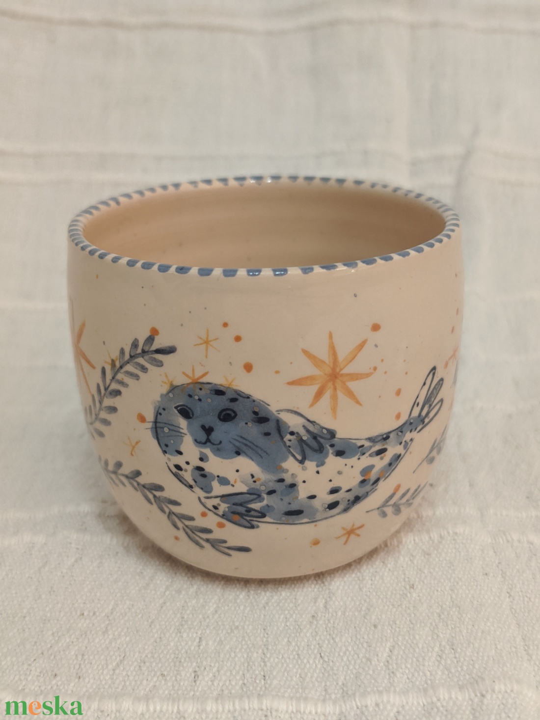 Fókakirálylány-Kerámia bögre - otthon & életmód - konyhafelszerelés, tálalás - tálalás - bögre & csésze - Meska.hu