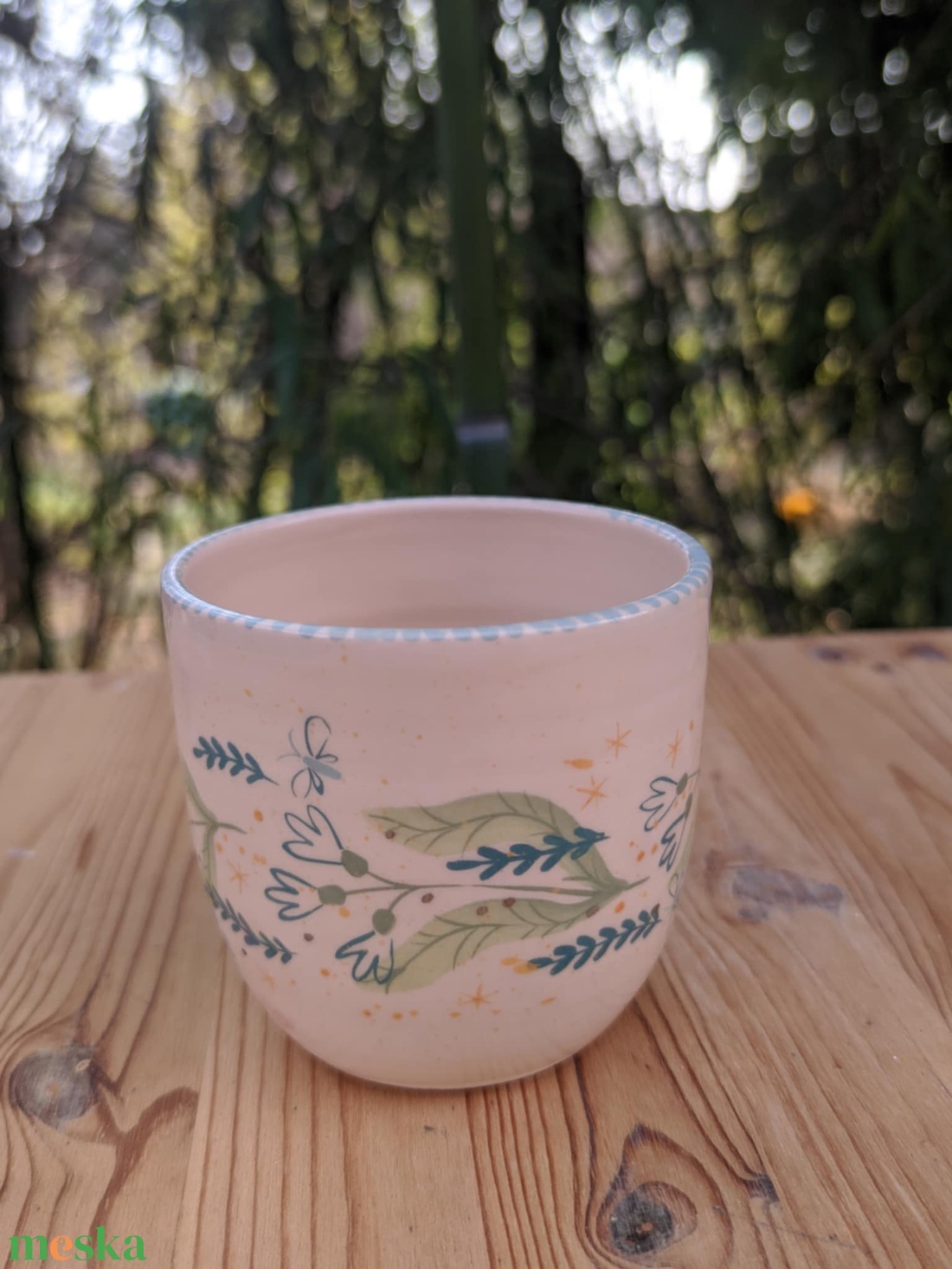 Kék Hóvirág bögre - otthon & életmód - konyhafelszerelés, tálalás - tálalás - bögre & csésze - Meska.hu