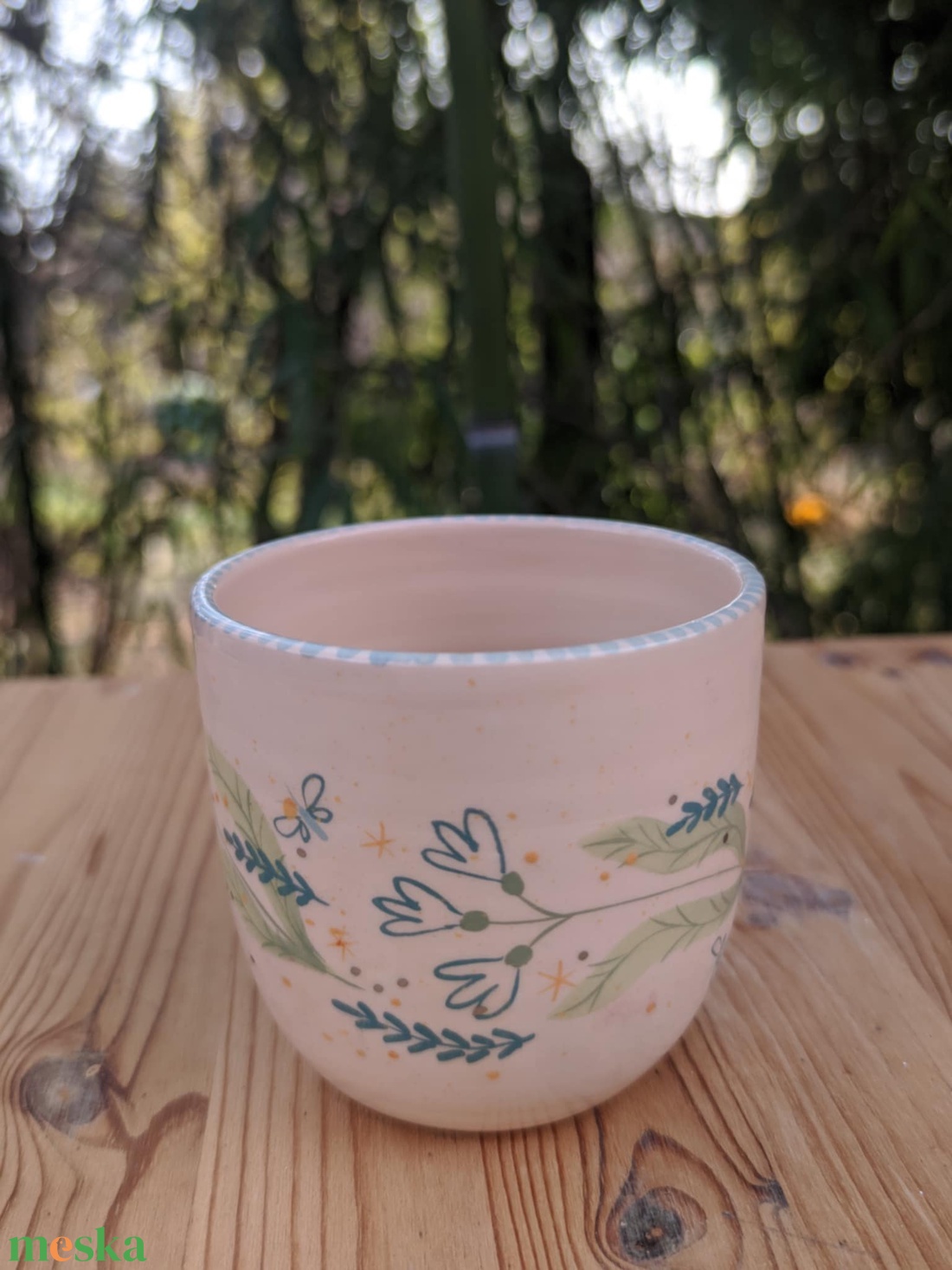 Kék Hóvirág bögre - otthon & életmód - konyhafelszerelés, tálalás - tálalás - bögre & csésze - Meska.hu