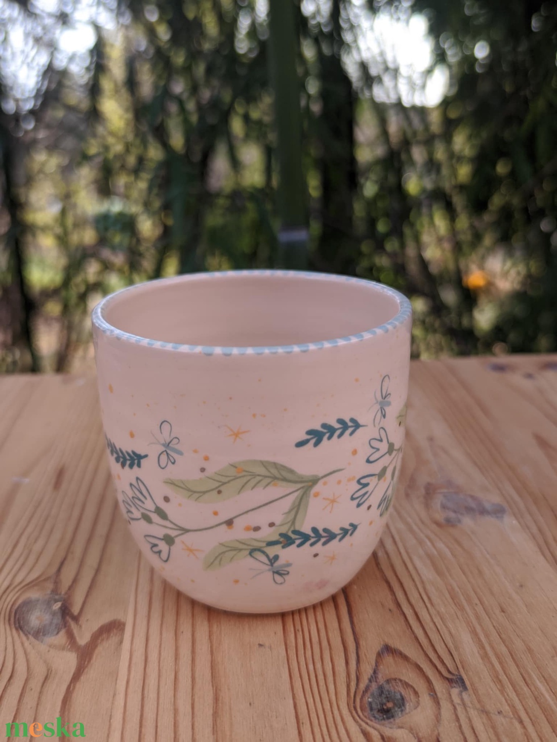 Kék Hóvirág bögre - otthon & életmód - konyhafelszerelés, tálalás - tálalás - bögre & csésze - Meska.hu