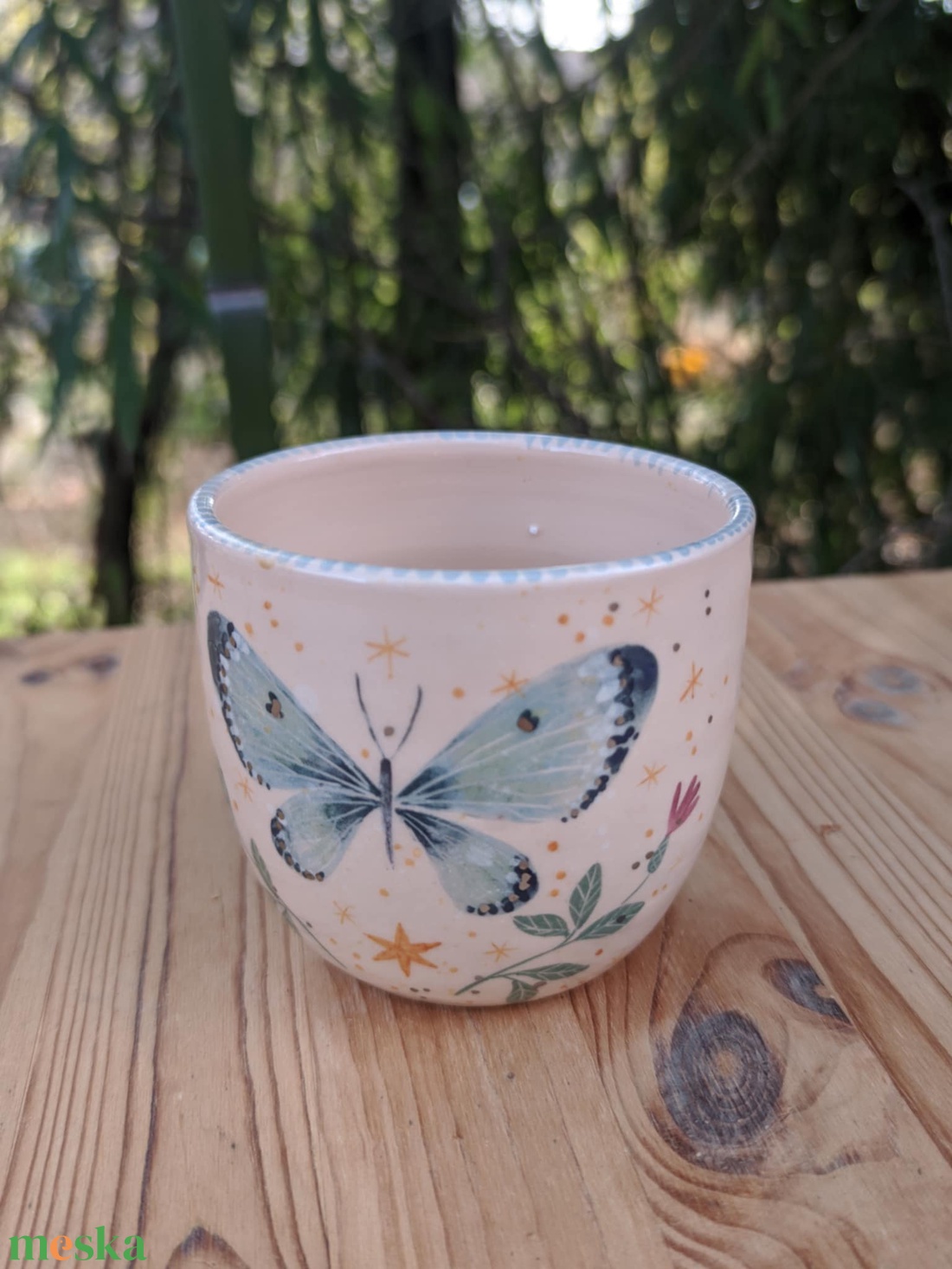 Pillangós bögre - otthon & életmód - konyhafelszerelés, tálalás - tálalás - bögre & csésze - Meska.hu