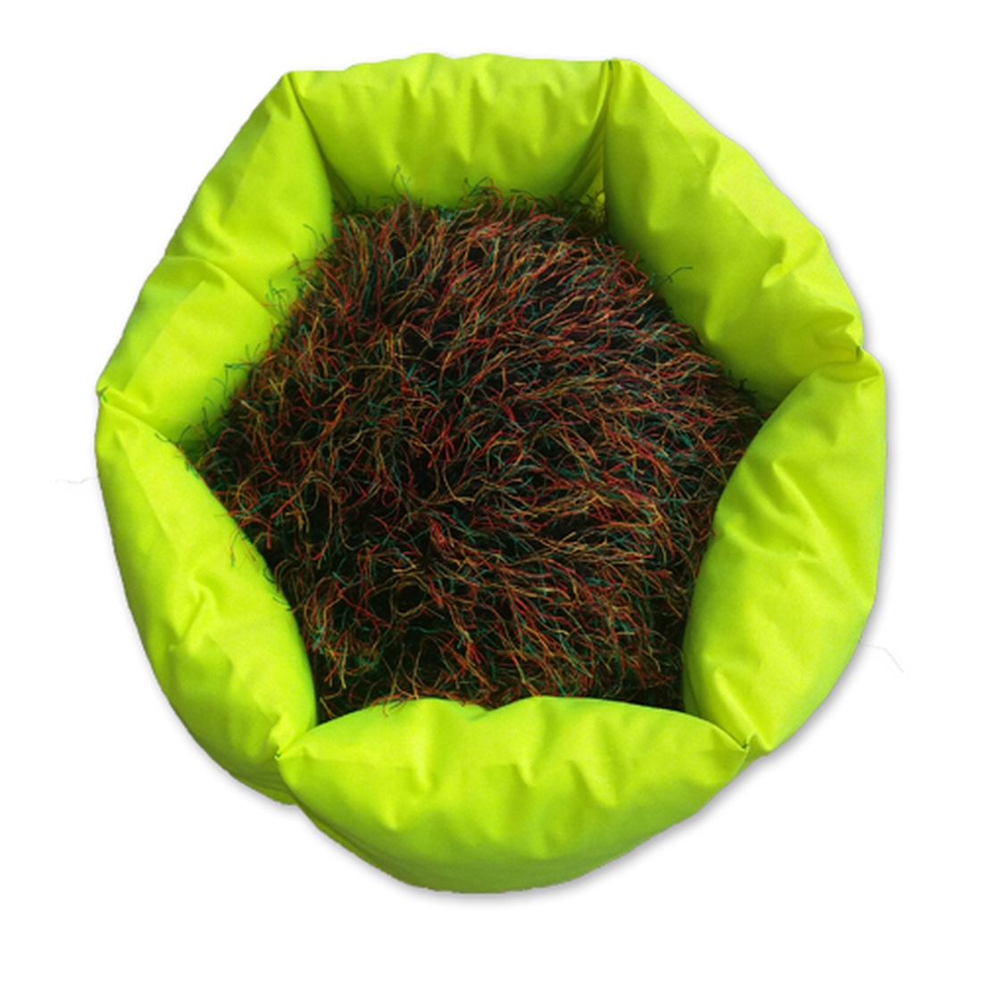 Cicaágy, kutyaágy sokszínű szőrmók párnával  -  - Meska.hu