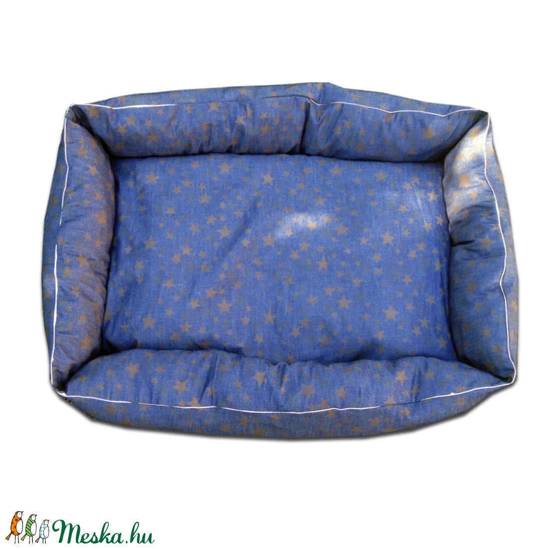Macskaágy, kutyafekhely csillagmintás farmer anyagból -  - Meska.hu