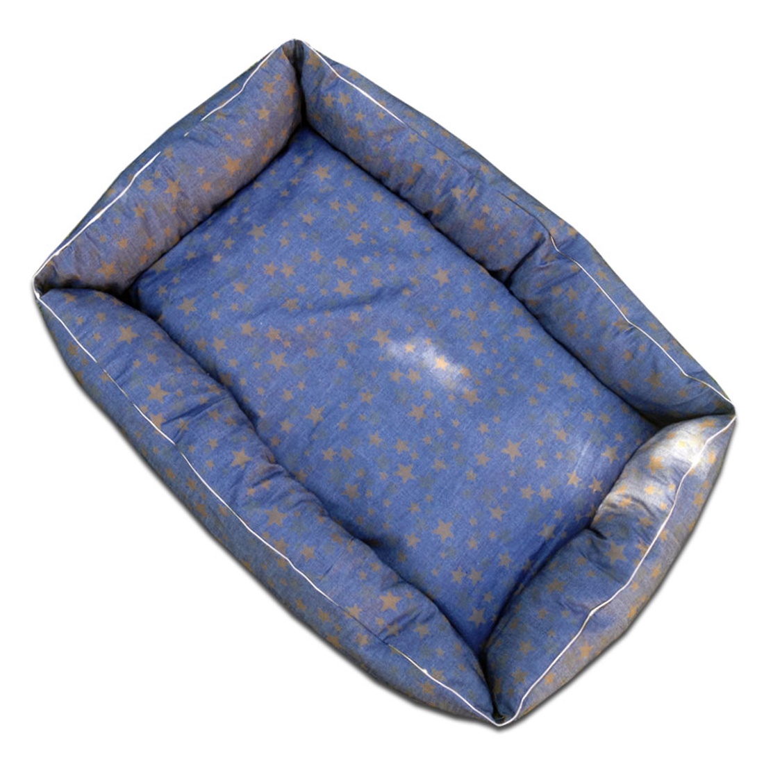 Macskaágy, kutyafekhely csillagmintás farmer anyagból -  - Meska.hu