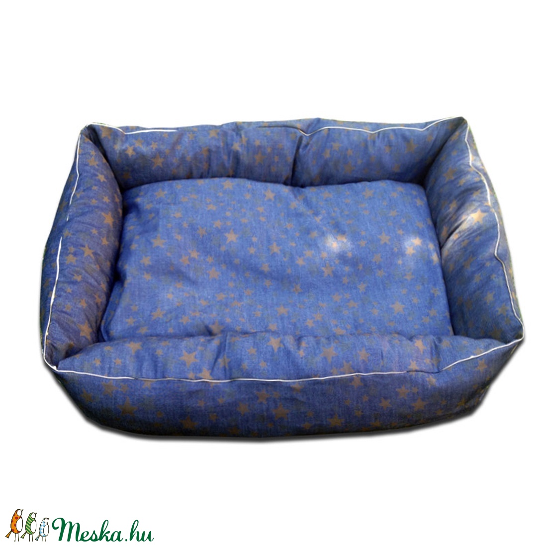 Macskaágy, kutyafekhely csillagmintás farmer anyagból -  - Meska.hu