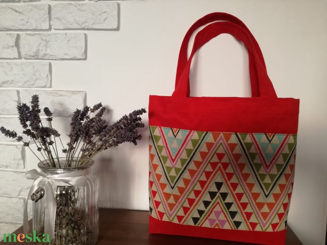 Piros kistáska  - táska & tok - bevásárlás & shopper táska - shopper, textiltáska, szatyor - Meska.hu