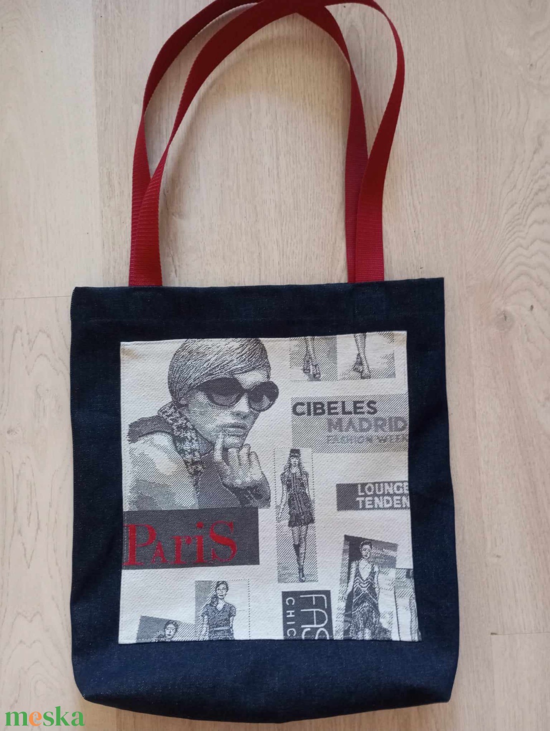 Farmertáska bordó-fekete - táska & tok - bevásárlás & shopper táska - shopper, textiltáska, szatyor - Meska.hu Farmertáska bordó-fekete - táska & tok - bevásárlás & shopper táska - shopper, textiltáska, szatyor - Meska.hu