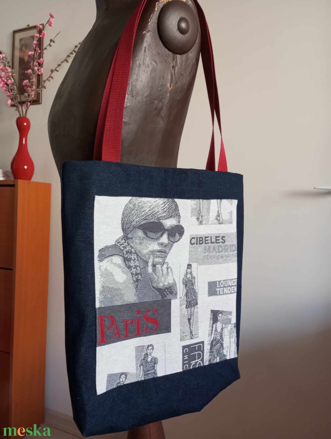 Farmertáska bordó-fekete - táska & tok - bevásárlás & shopper táska - shopper, textiltáska, szatyor - Meska.hu Farmertáska bordó-fekete - táska & tok - bevásárlás & shopper táska - shopper, textiltáska, szatyor - Meska.hu