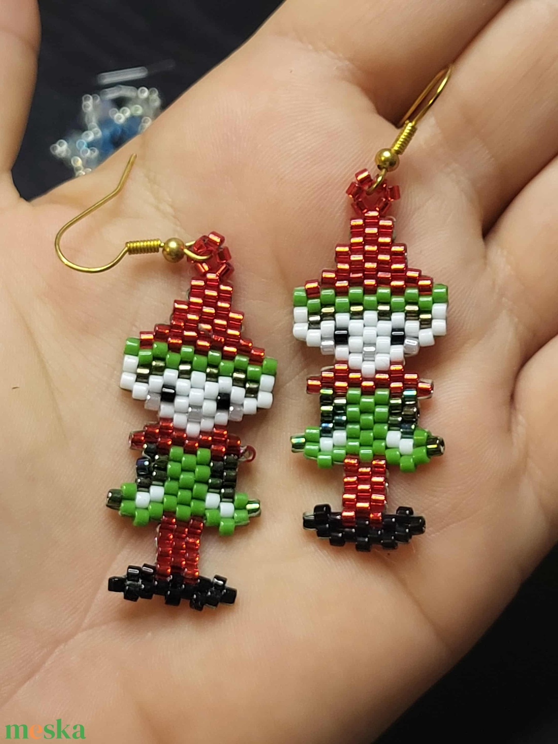 Karácsonyi manócskás fülbevaló - ékszer - fülbevaló - lógó fülbevaló - Meska.hu Karácsonyi manócskás fülbevaló - ékszer - fülbevaló - lógó fülbevaló - Meska.hu