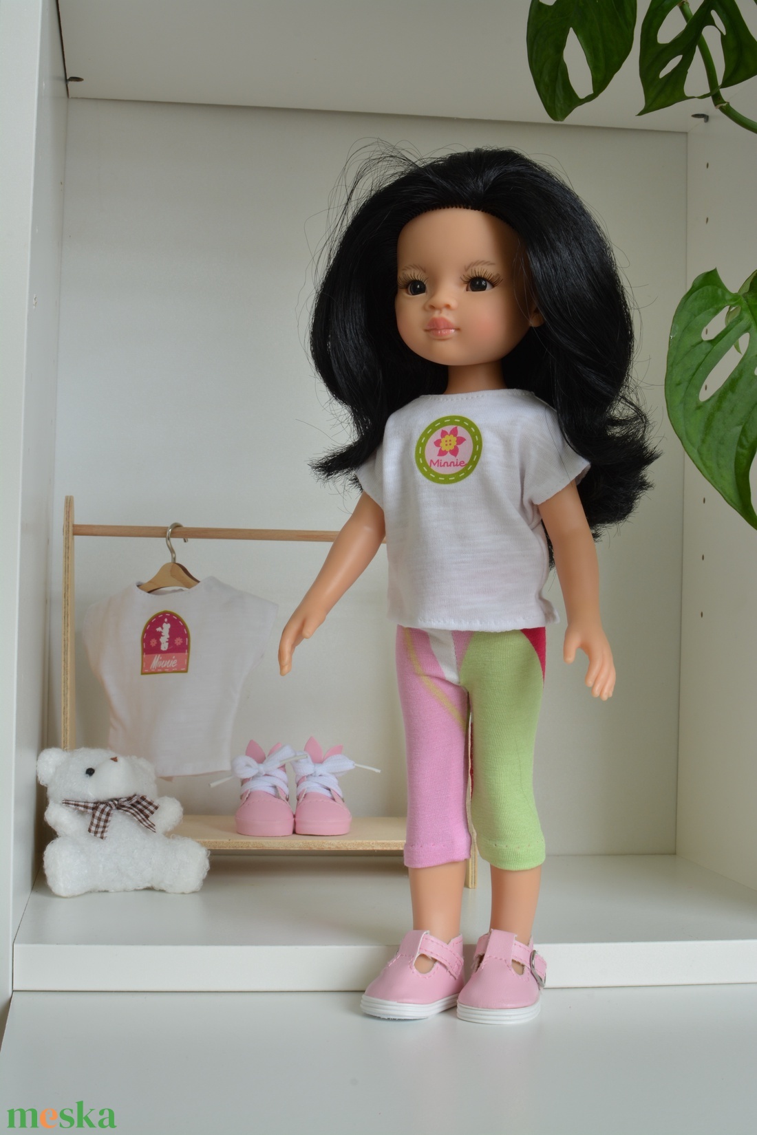 Paola Reina zöld-rózsaszín Minnies szett - játék & sport - baba & babaház - játékbaba, babakellék - Meska.hu