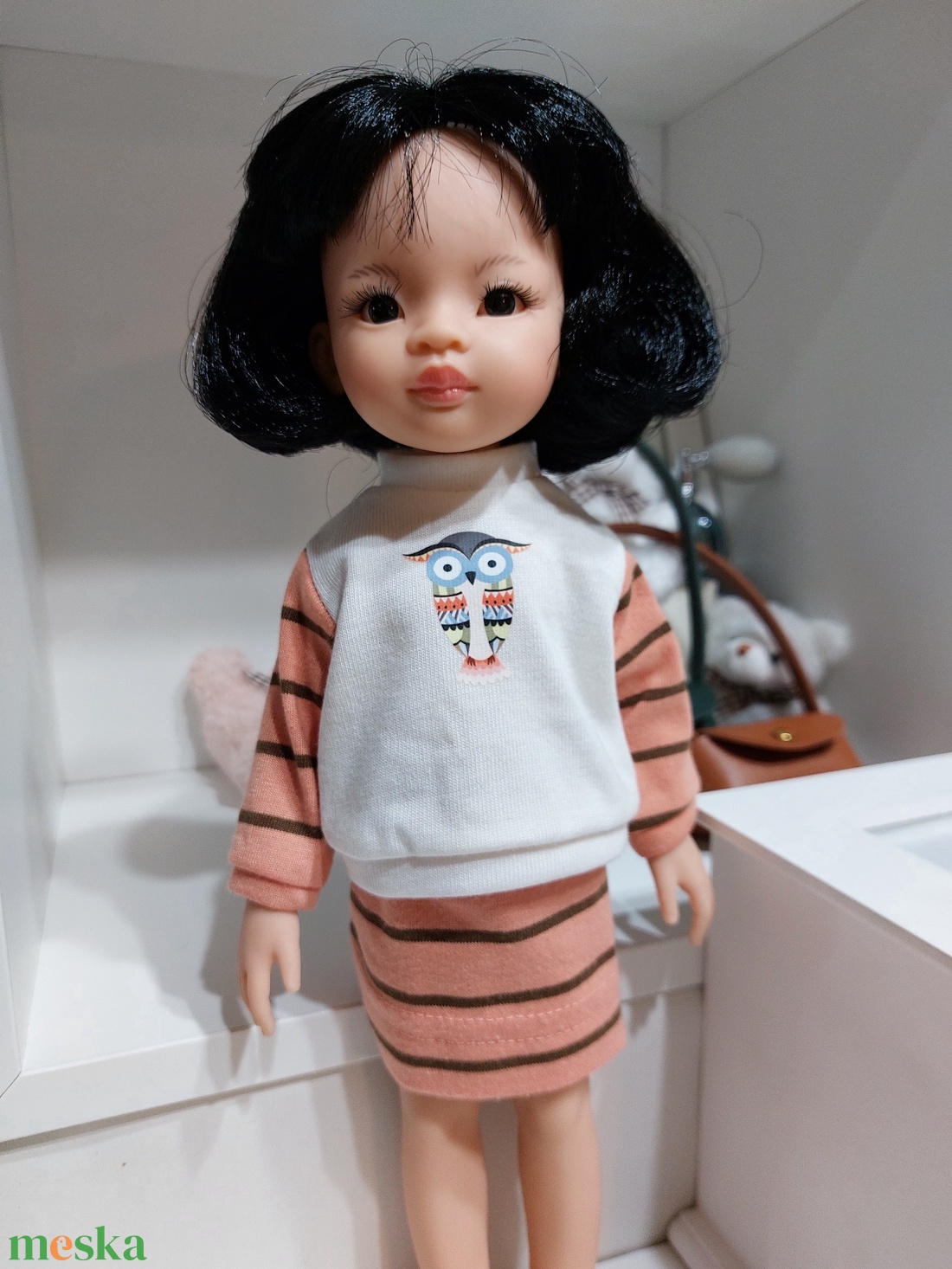 Paola Reina bagolymintás csíkos ujjú pulcsis szett - játék & sport - baba & babaház - babaruha, babakellék - Meska.hu Paola Reina bagolymintás csíkos ujjú pulcsis szett - játék & sport - baba & babaház - babaruha, babakellék - Meska.hu