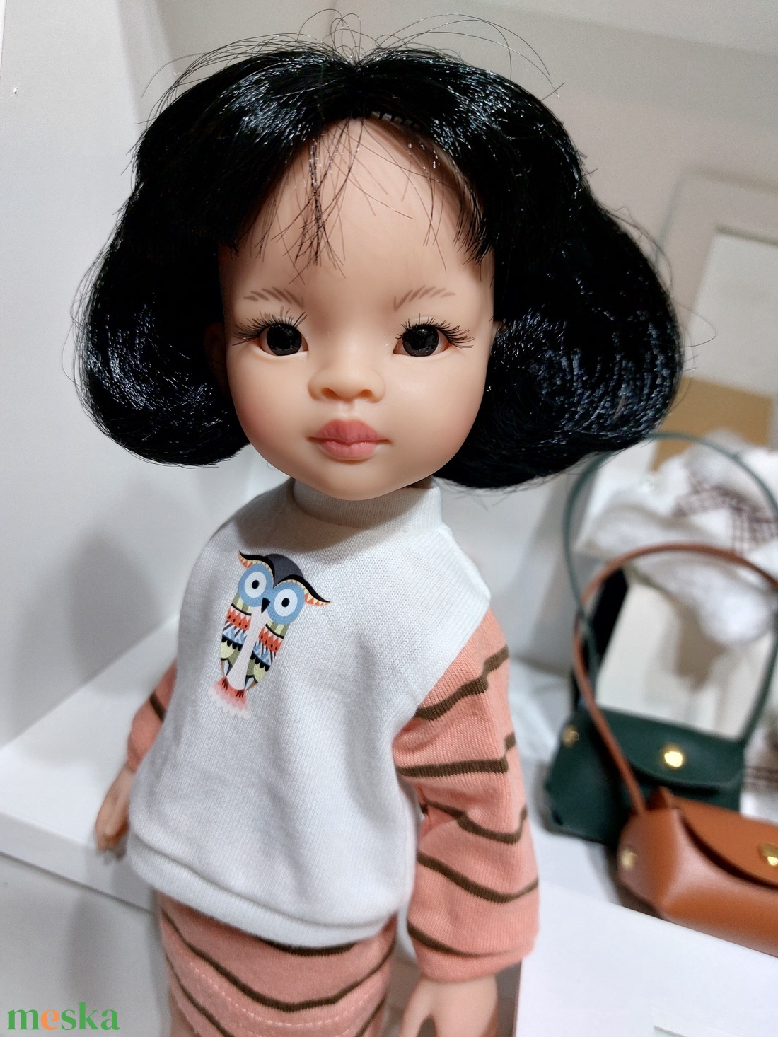 Paola Reina bagolymintás csíkos ujjú pulcsis szett - játék & sport - baba & babaház - babaruha, babakellék - Meska.hu Paola Reina bagolymintás csíkos ujjú pulcsis szett - játék & sport - baba & babaház - babaruha, babakellék - Meska.hu