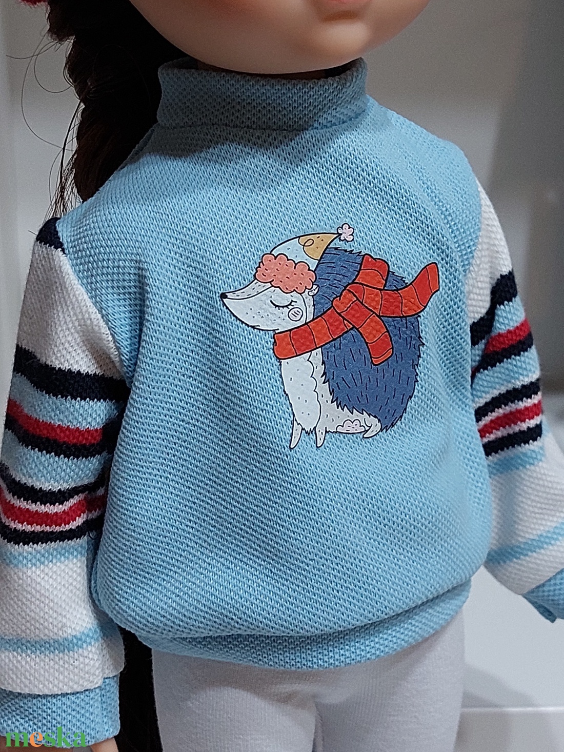 Paola Reina téli sünis hosszú ujjú pulcsis szett - játék & sport - baba & babaház - babaruha, babakellék - Meska.hu