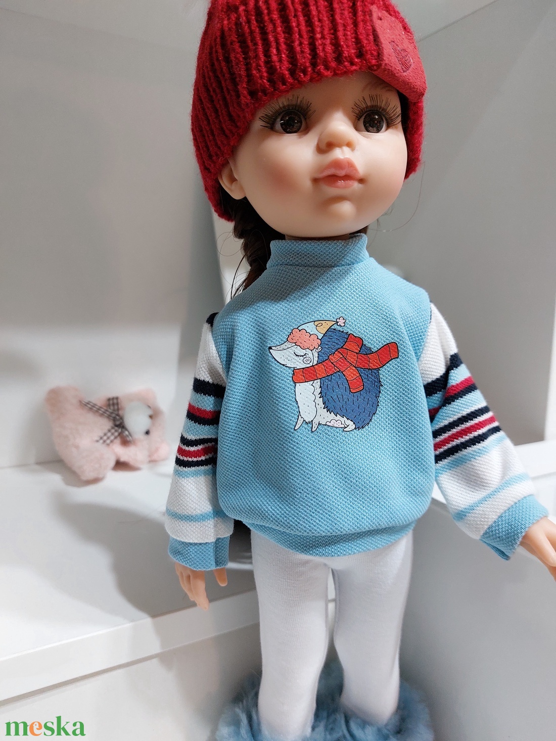 Paola Reina téli sünis hosszú ujjú pulcsis szett - játék & sport - baba & babaház - babaruha, babakellék - Meska.hu