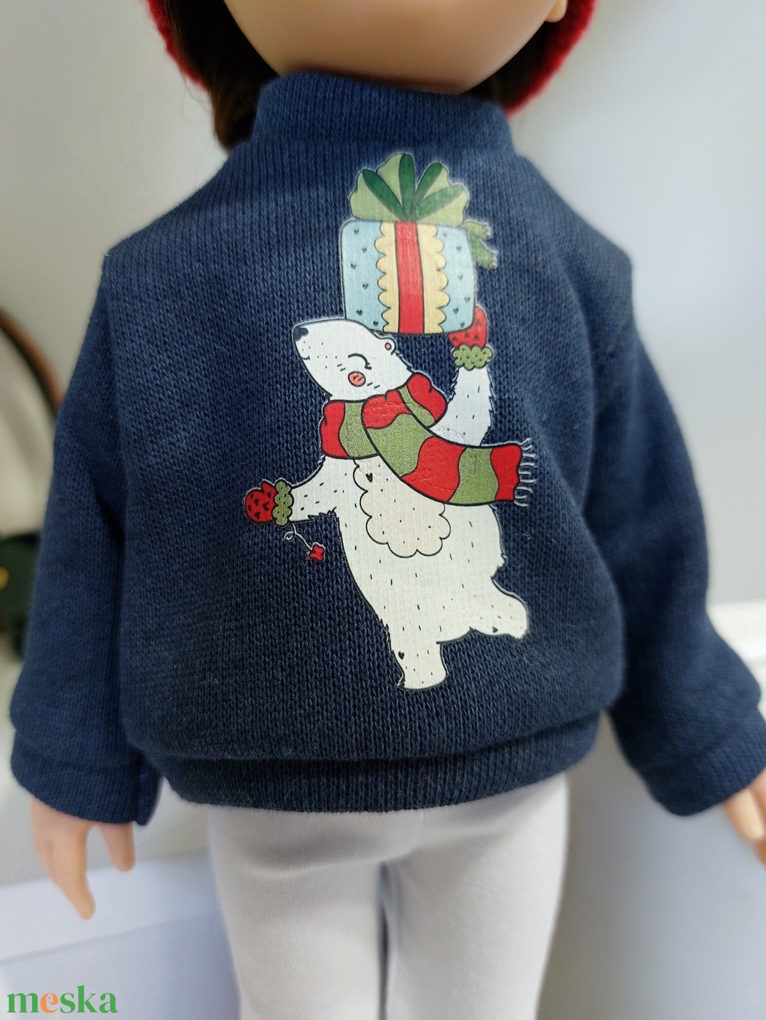 Paola Reina jegesmedvés hosszú ujjú pulcsis szett - játék & sport - baba & babaház - babaruha, babakellék - Meska.hu