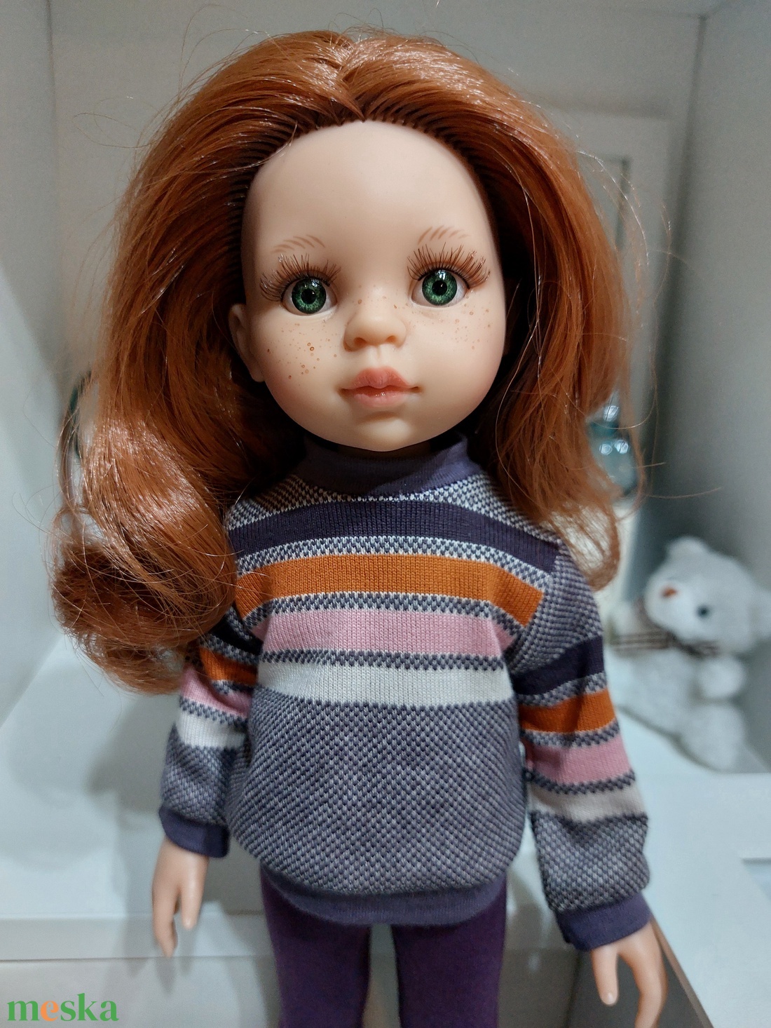 Paola Reina lilás csíkos hosszú ujjú pulcsis szett - játék & sport - baba & babaház - babaruha, babakellék - Meska.hu