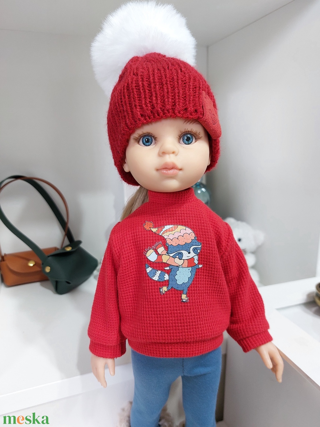 Paola Reina mosómedvés csíkos hosszú ujjú pulcsis szett - játék & sport - baba & babaház - játékbaba, babakellék - Meska.hu