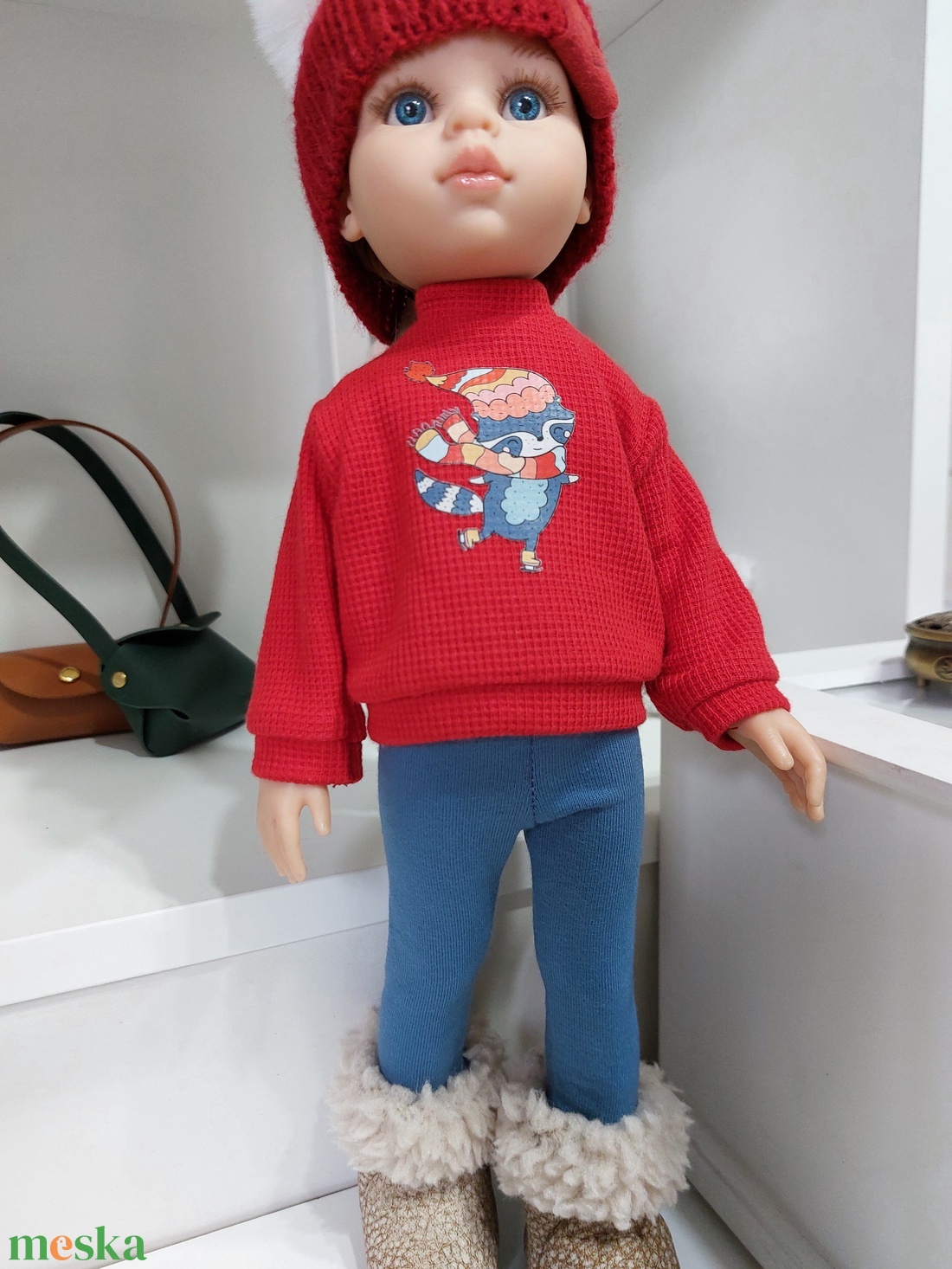 Paola Reina mosómedvés csíkos hosszú ujjú pulcsis szett - játék & sport - baba & babaház - játékbaba, babakellék - Meska.hu