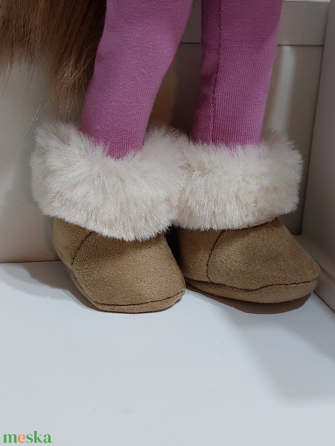 Paola Reina mogyoróbarna szőrmecsizma - játék & sport - baba & babaház - babaruha, babakellék - Meska.hu