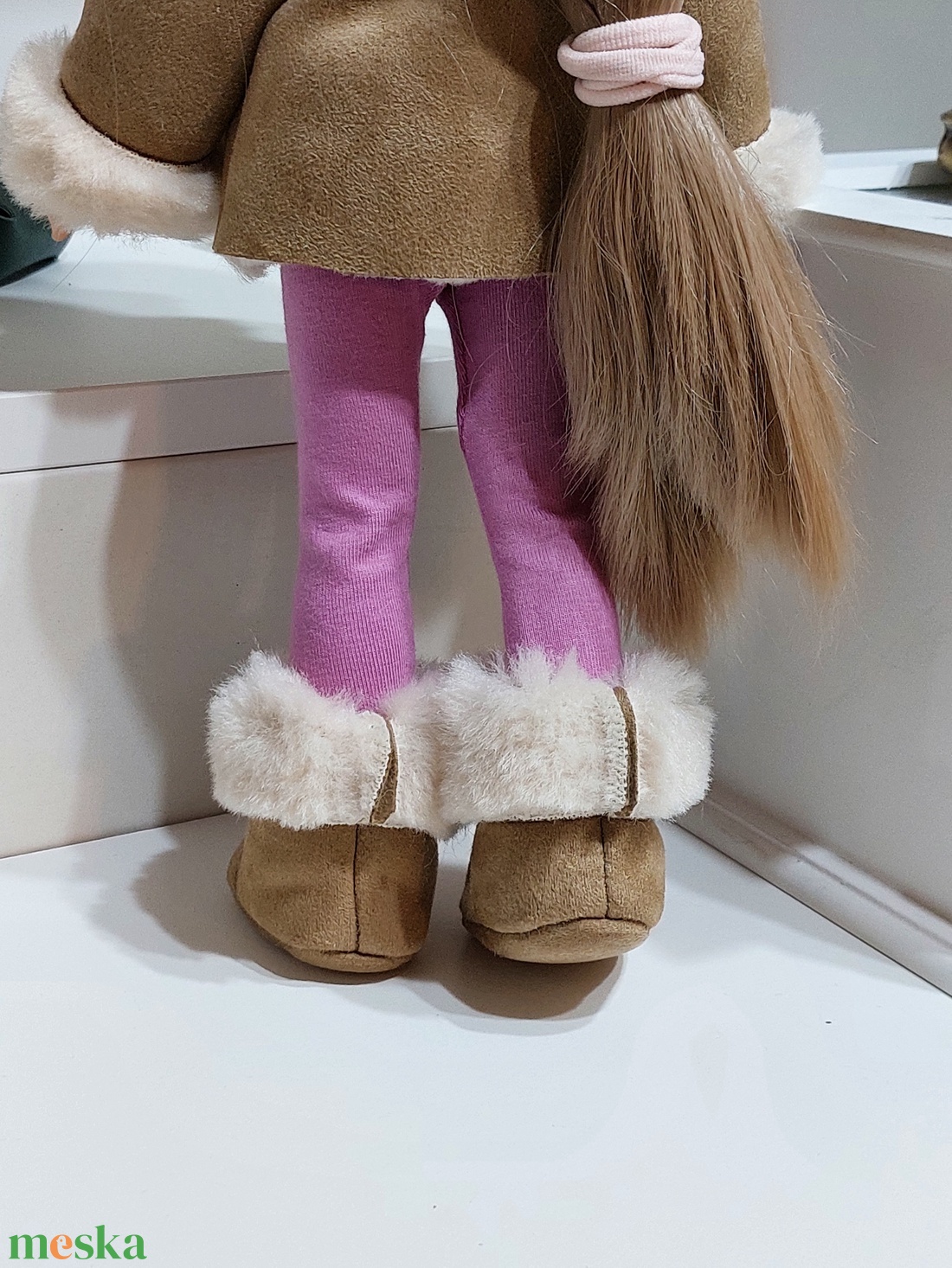 Paola Reina mogyoróbarna szőrmecsizma - játék & sport - baba & babaház - babaruha, babakellék - Meska.hu