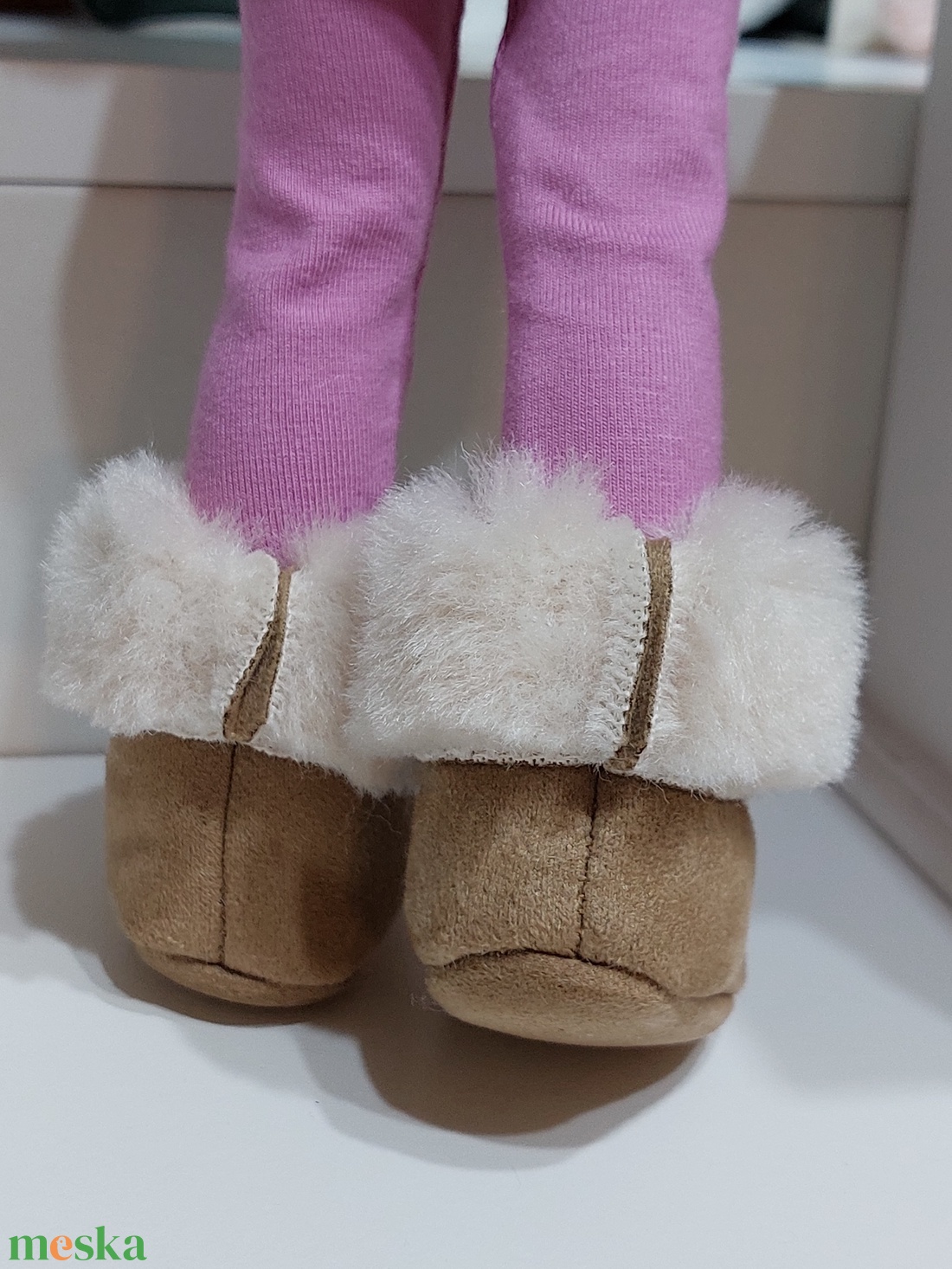 Paola Reina mogyoróbarna szőrmecsizma - játék & sport - baba & babaház - babaruha, babakellék - Meska.hu