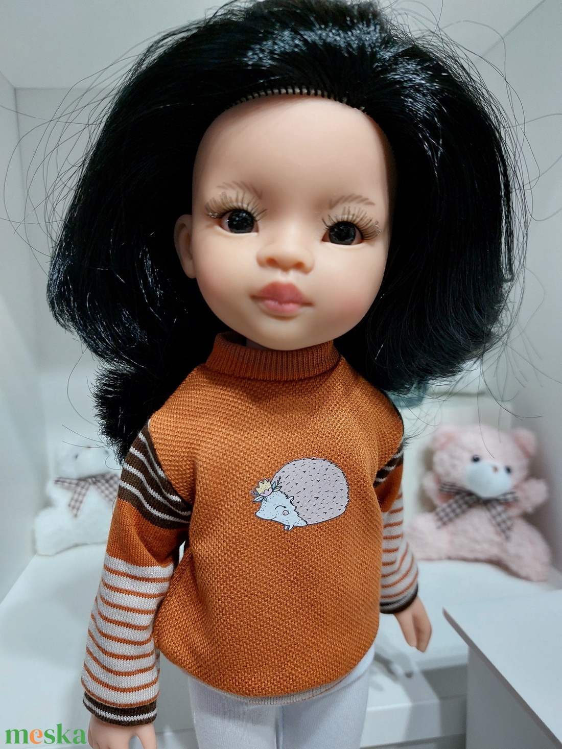 Paola Reina téli sünis hosszú ujjú pulcsis szett - játék & sport - baba & babaház - babaruha, babakellék - Meska.hu