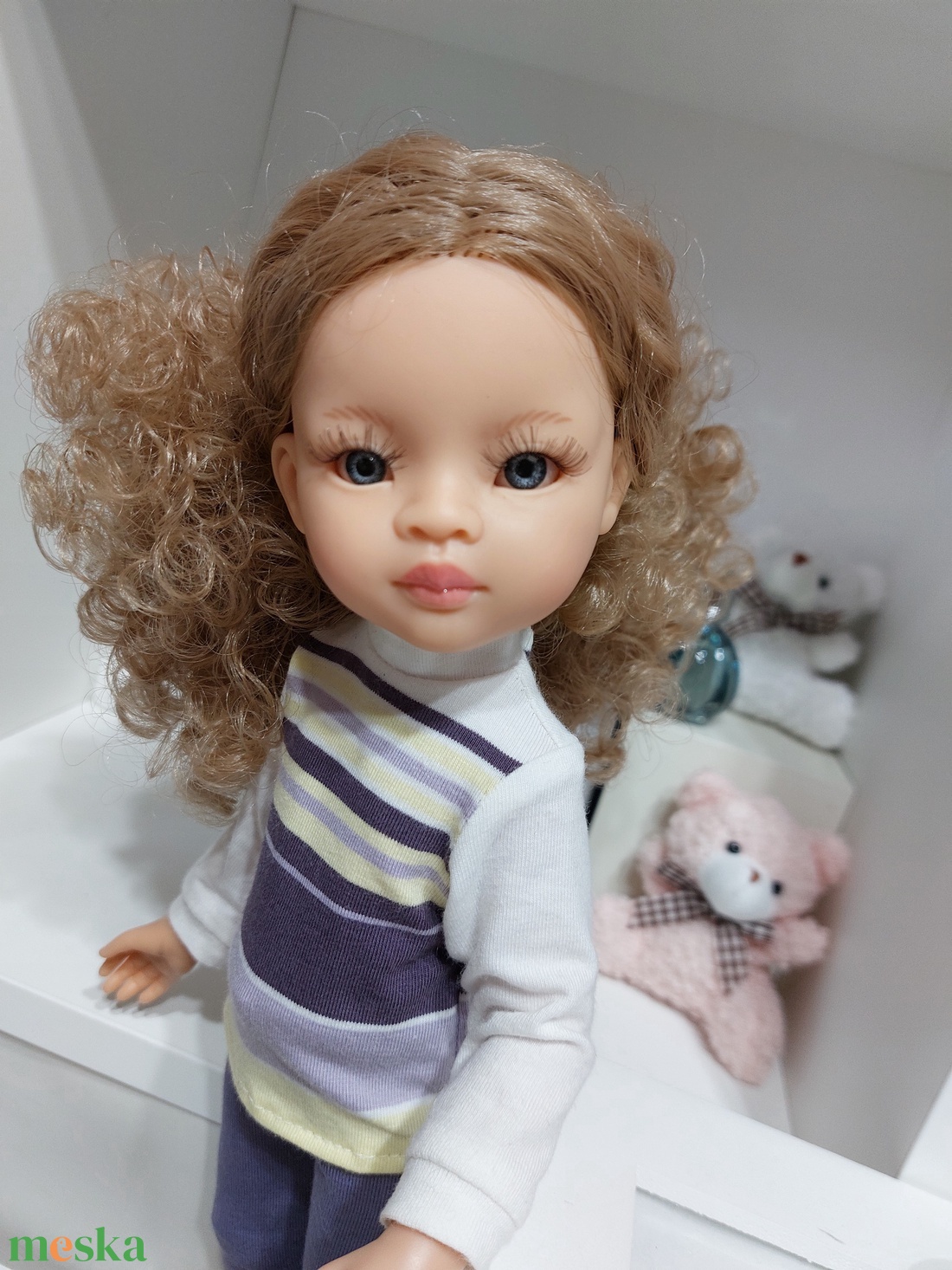 Paola Reina garbós lila szett - játék & sport - baba & babaház - babaruha, babakellék - Meska.hu