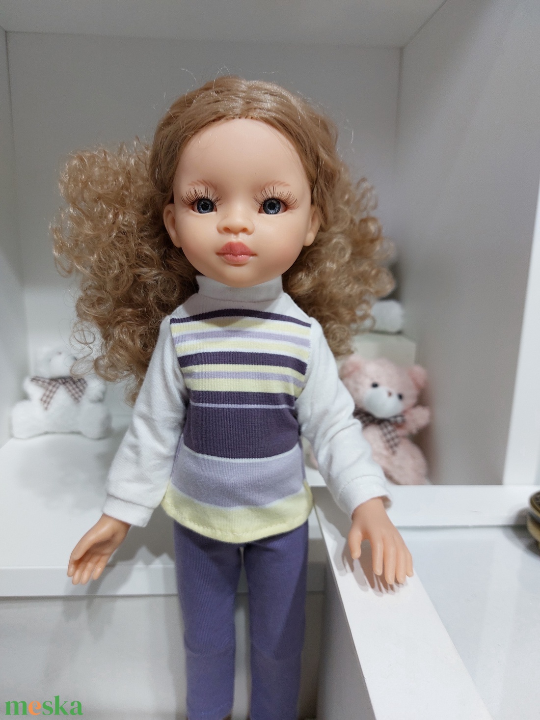 Paola Reina garbós lila szett - játék & sport - baba & babaház - babaruha, babakellék - Meska.hu