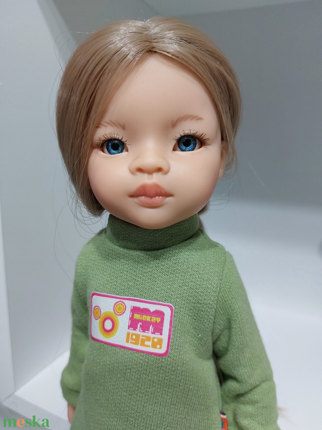 Paola Reina zöld Mickeys hosszú ujjú pulcsis szett - játék & sport - baba & babaház - babaruha, babakellék - Meska.hu