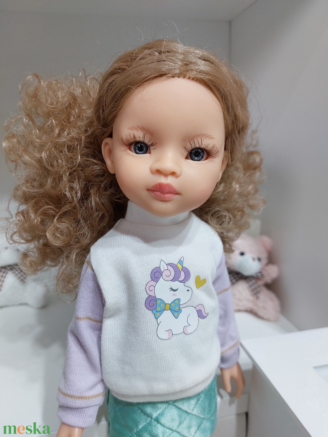 Paola Reina unikornisos pulcsis-szoknyás szett - játék & sport - baba & babaház - babaruha, babakellék - Meska.hu