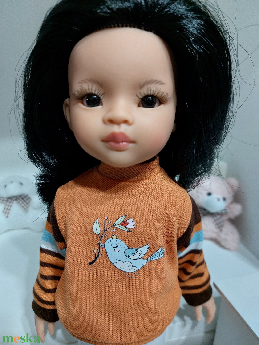 Paola Reina madárkás hosszú ujjú pulcsis szett - játék & sport - baba & babaház - babaruha, babakellék - Meska.hu