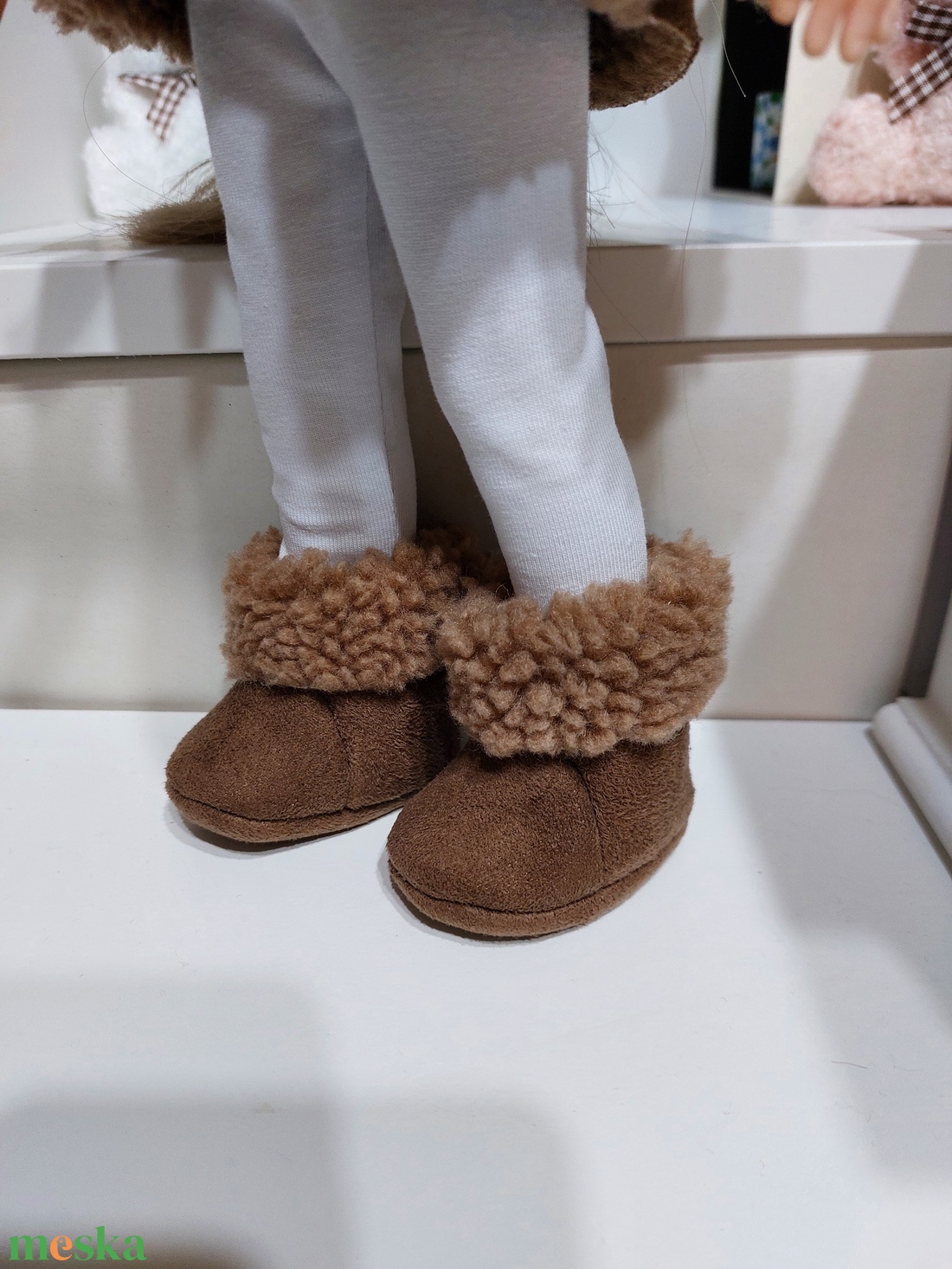 Paola Reina csokoládébarna szőrmecsizma - játék & sport - baba & babaház - babaruha, babakellék - Meska.hu