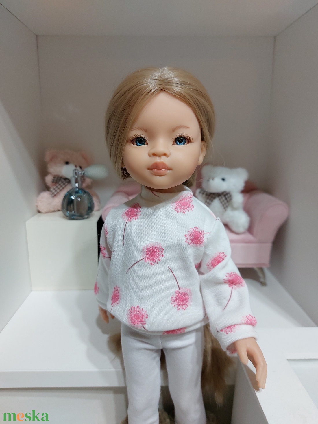 Paola Reina pitypangos hosszú ujjú pulcsis szett - játék & sport - baba & babaház - babaruha, babakellék - Meska.hu