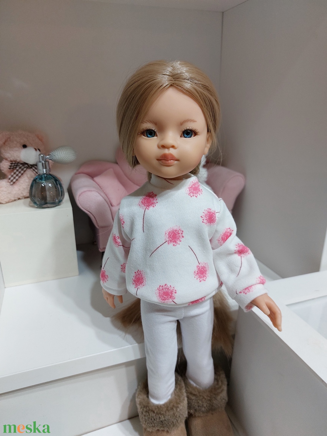 Paola Reina pitypangos hosszú ujjú pulcsis szett - játék & sport - baba & babaház - babaruha, babakellék - Meska.hu