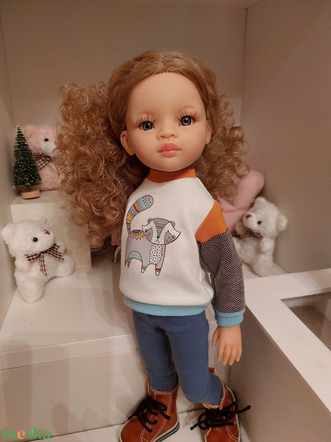 Paola Reina mosómedvés pulcsis szett - játék & sport - baba & babaház - babaruha, babakellék - Meska.hu