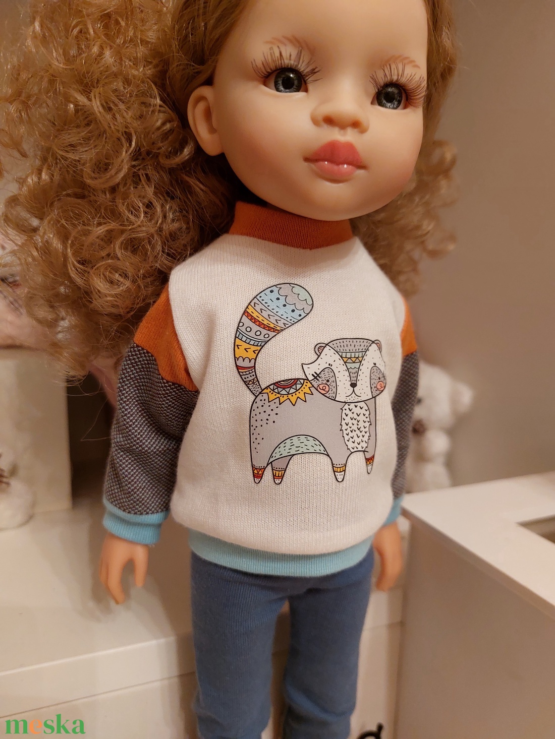 Paola Reina mosómedvés pulcsis szett - játék & sport - baba & babaház - babaruha, babakellék - Meska.hu