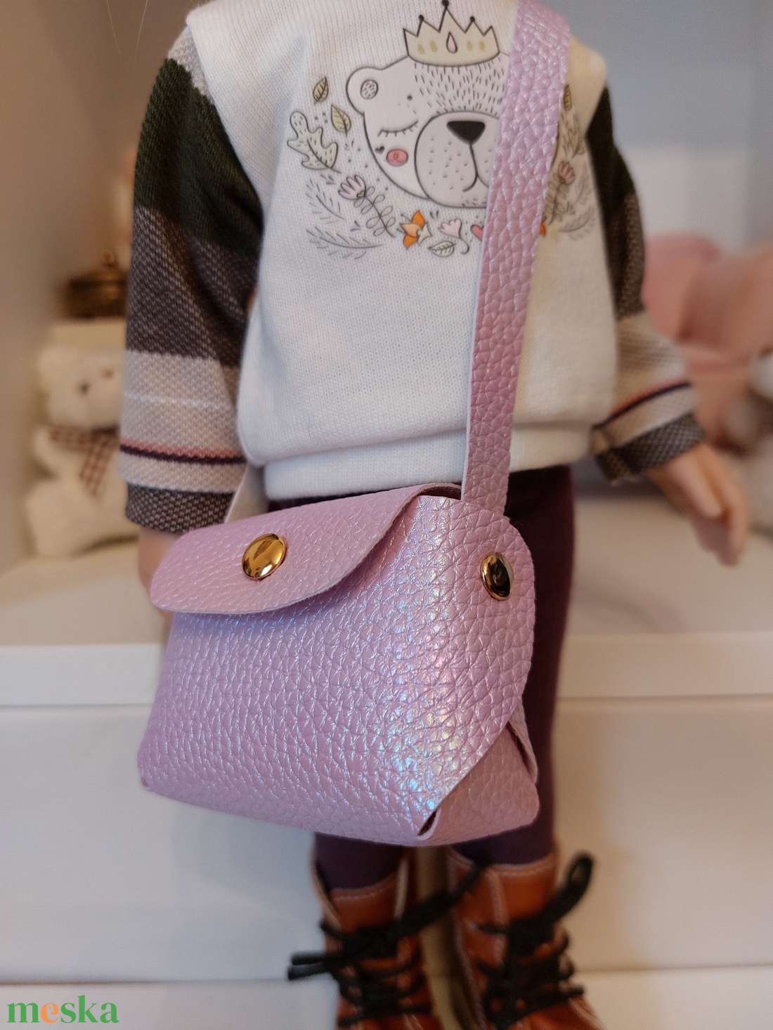 Paola Reina lila válltáska - játék & sport - baba & babaház - játékbaba, babakellék - Meska.hu