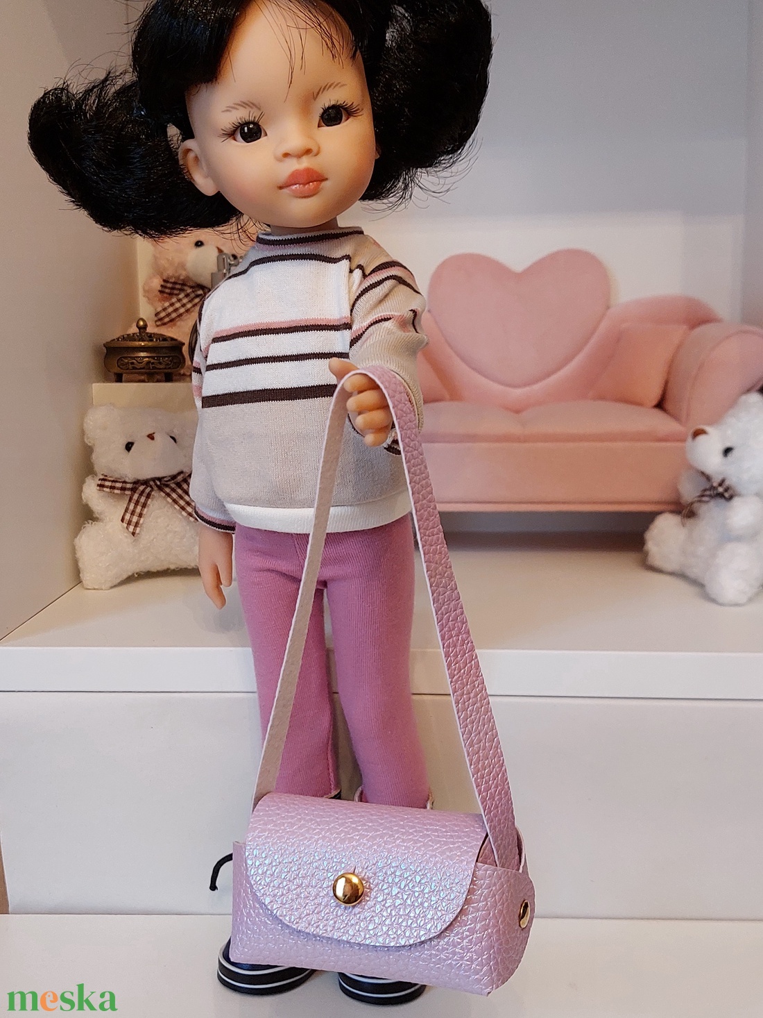 Paola Reina lila táska - játék & sport - baba & babaház - játékbaba, babakellék - Meska.hu