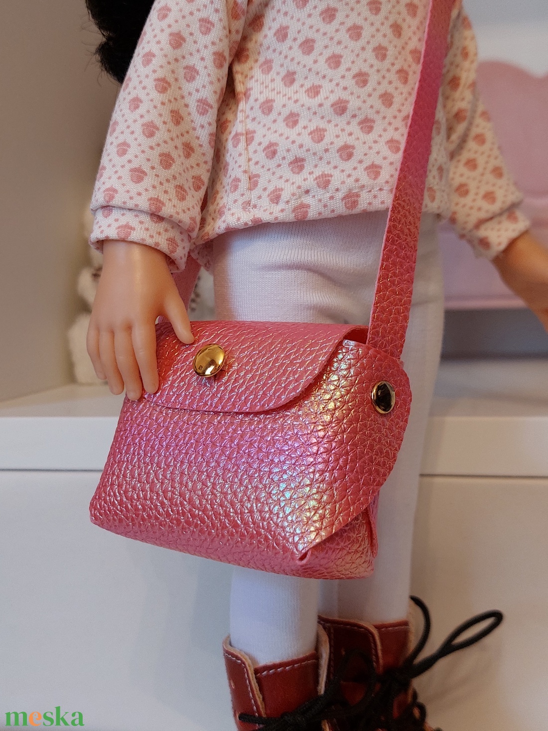 Paola Reina pink válltáska - játék & sport - baba & babaház - játékbaba, babakellék - Meska.hu