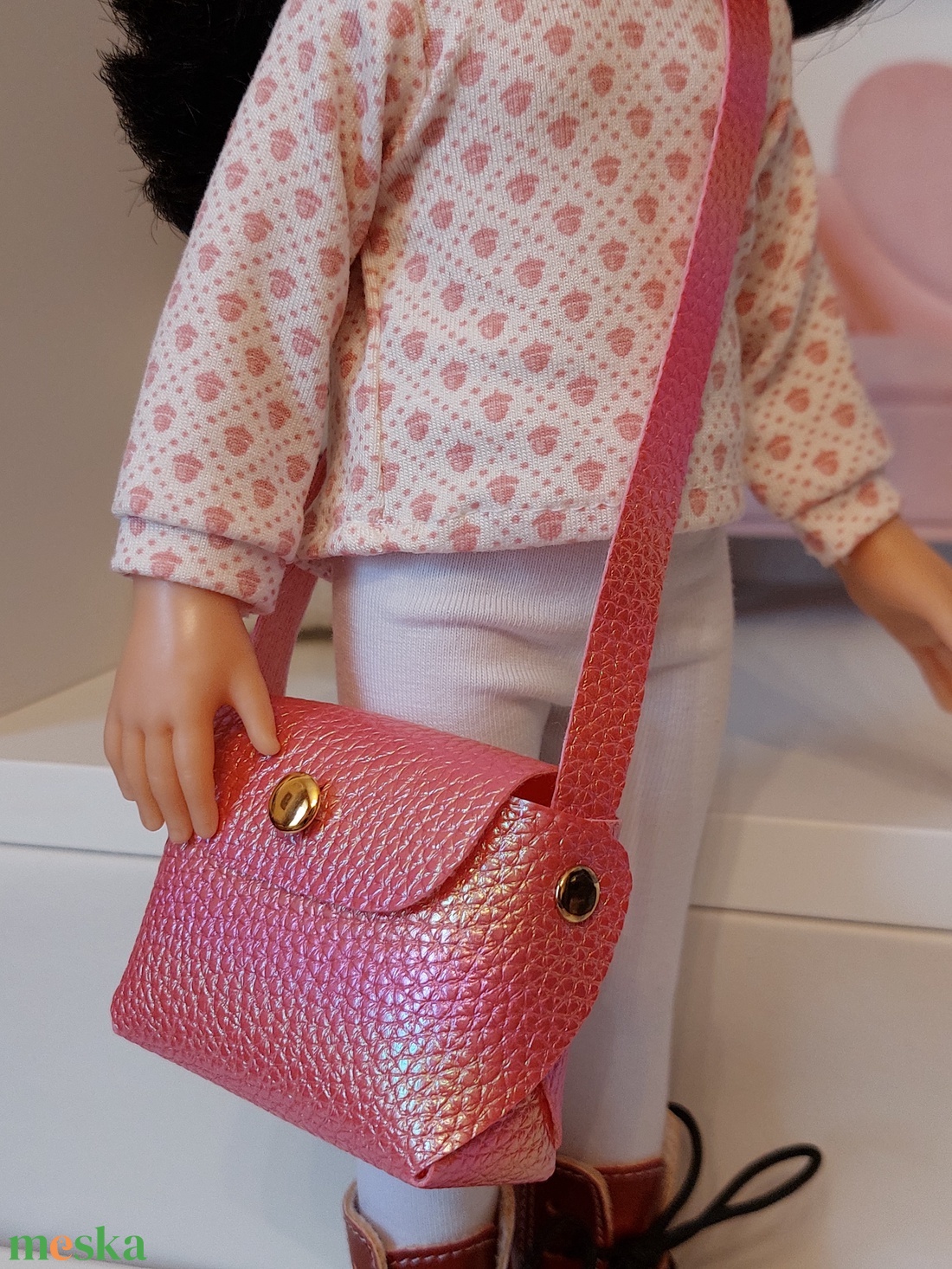 Paola Reina pink válltáska - játék & sport - baba & babaház - játékbaba, babakellék - Meska.hu