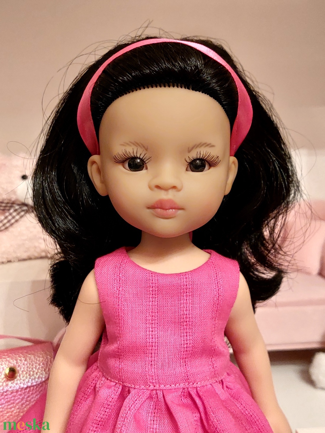 Paola Reina pink ujjatlan ruha - játék & sport - baba & babaház - játékbaba, babakellék - Meska.hu