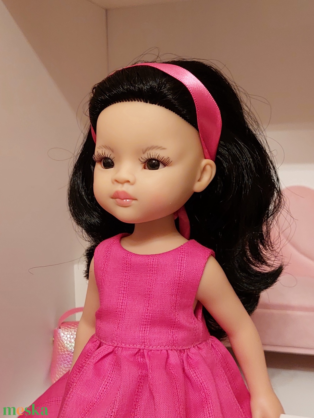 Paola Reina pink ujjatlan ruha - játék & sport - baba & babaház - játékbaba, babakellék - Meska.hu