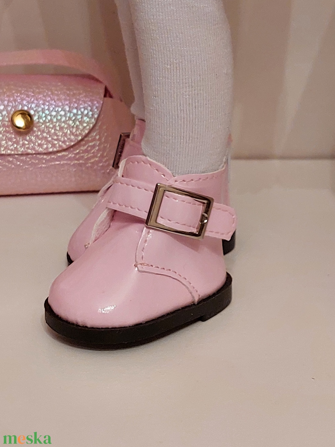 Paola Reina rózsaszín csatos bokacipőcske - játék & sport - baba & babaház - játékbaba, babakellék - Meska.hu