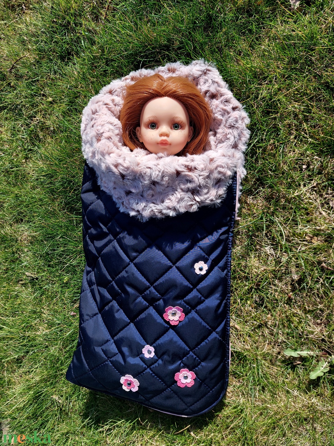 Paola Reina sötétkék hálózsák  - játék & sport - baba & babaház - játékbaba, babakellék - Meska.hu