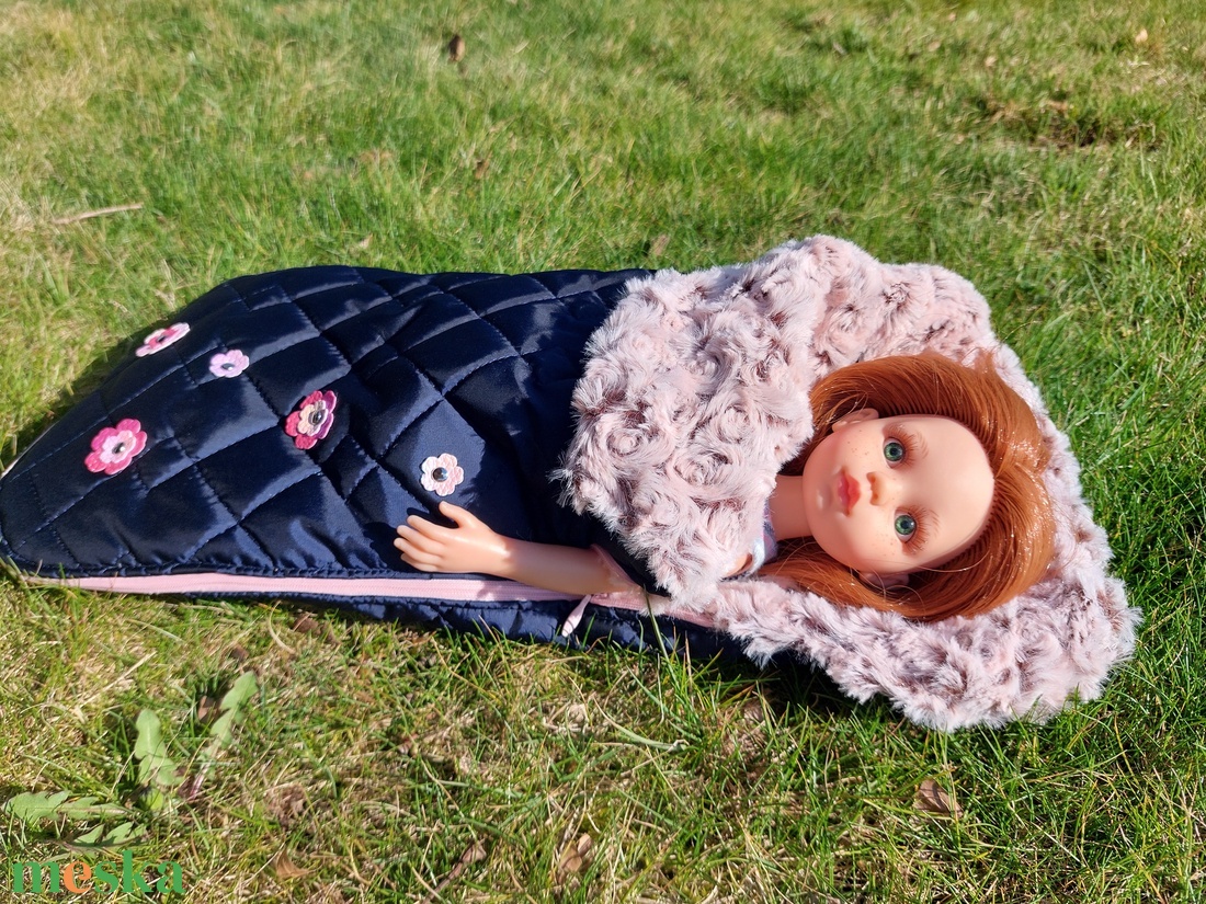 Paola Reina sötétkék hálózsák  - játék & sport - baba & babaház - játékbaba, babakellék - Meska.hu