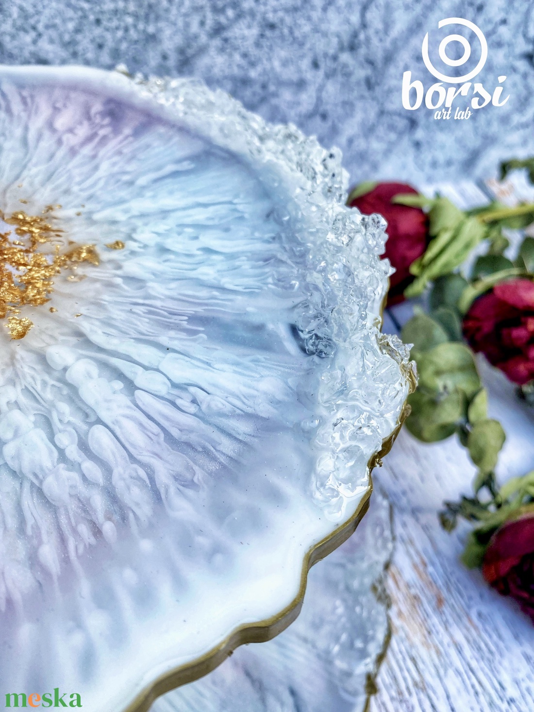 Műgyanta 3emletes sütemény tálaló állvány - otthon & életmód - konyhafelszerelés, tálalás - tálalás - kínálótál - Meska.hu