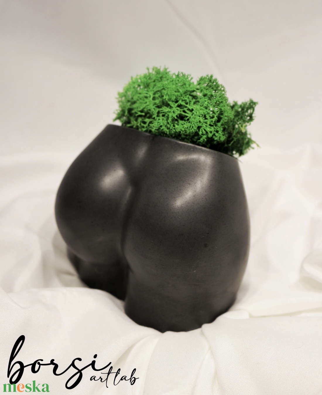 Jesmonite popsi váza, akrilgyanta váza, női test, környezetbarát, természetes, zerowaste - otthon & életmód - dekoráció - virágdísz és tartó - váza - Meska.hu