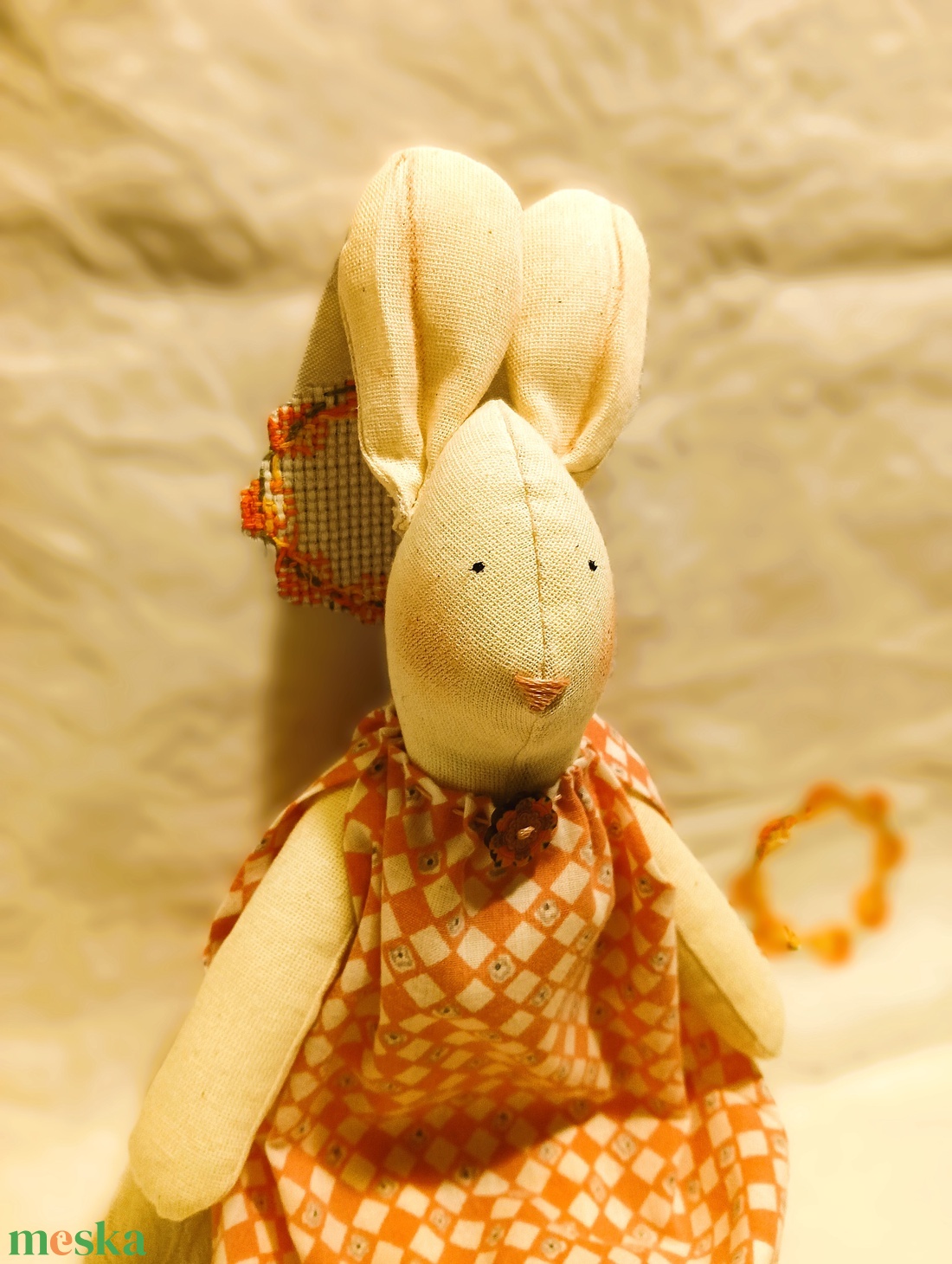 Viola nyuszi - kézzel készült, Waldorf ihletésű textilfigura - játék & sport - plüssállat & játékfigura - más figura - Meska.hu