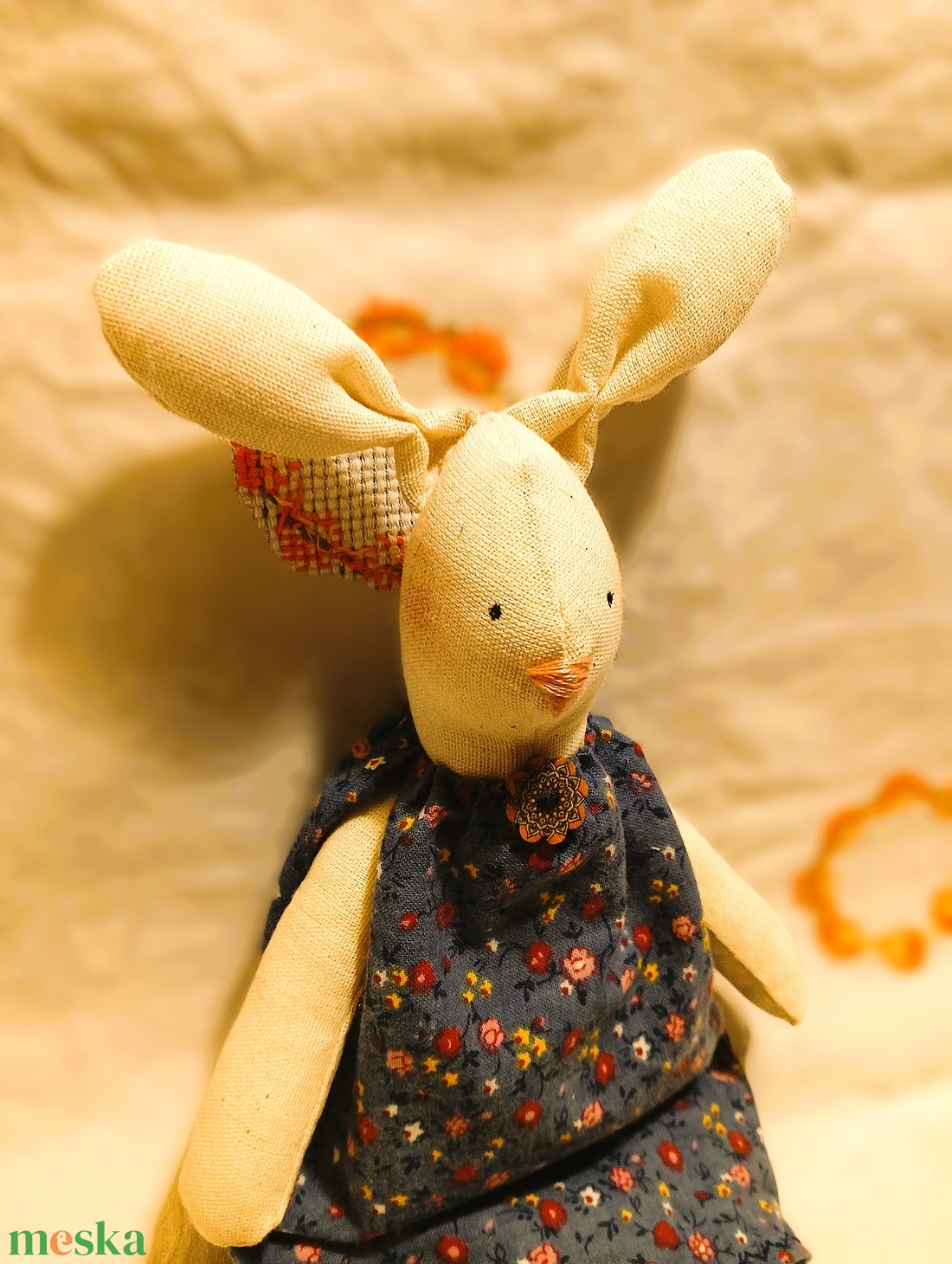 Mazsi nyuszi - kézzel készült, Waldorf ihletésű textilfigura - játék & sport - plüssállat & játékfigura - más figura - Meska.hu