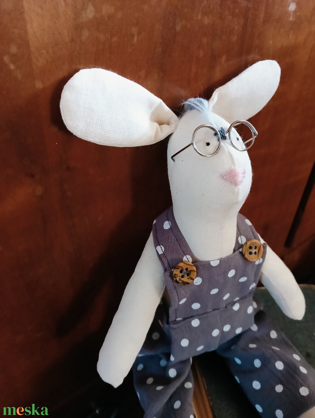 Tódor nyuszi - kézzel készült, Waldorf ihletésű textilfigura - játék & sport - plüssállat & játékfigura - más figura - Meska.hu